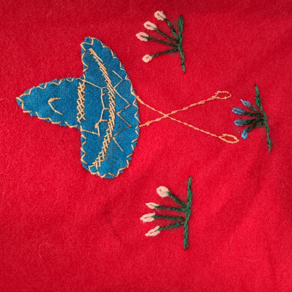 Handmade embroidered vintage wool blazer from Mexico. 40s/50s - Picture 8 of 10